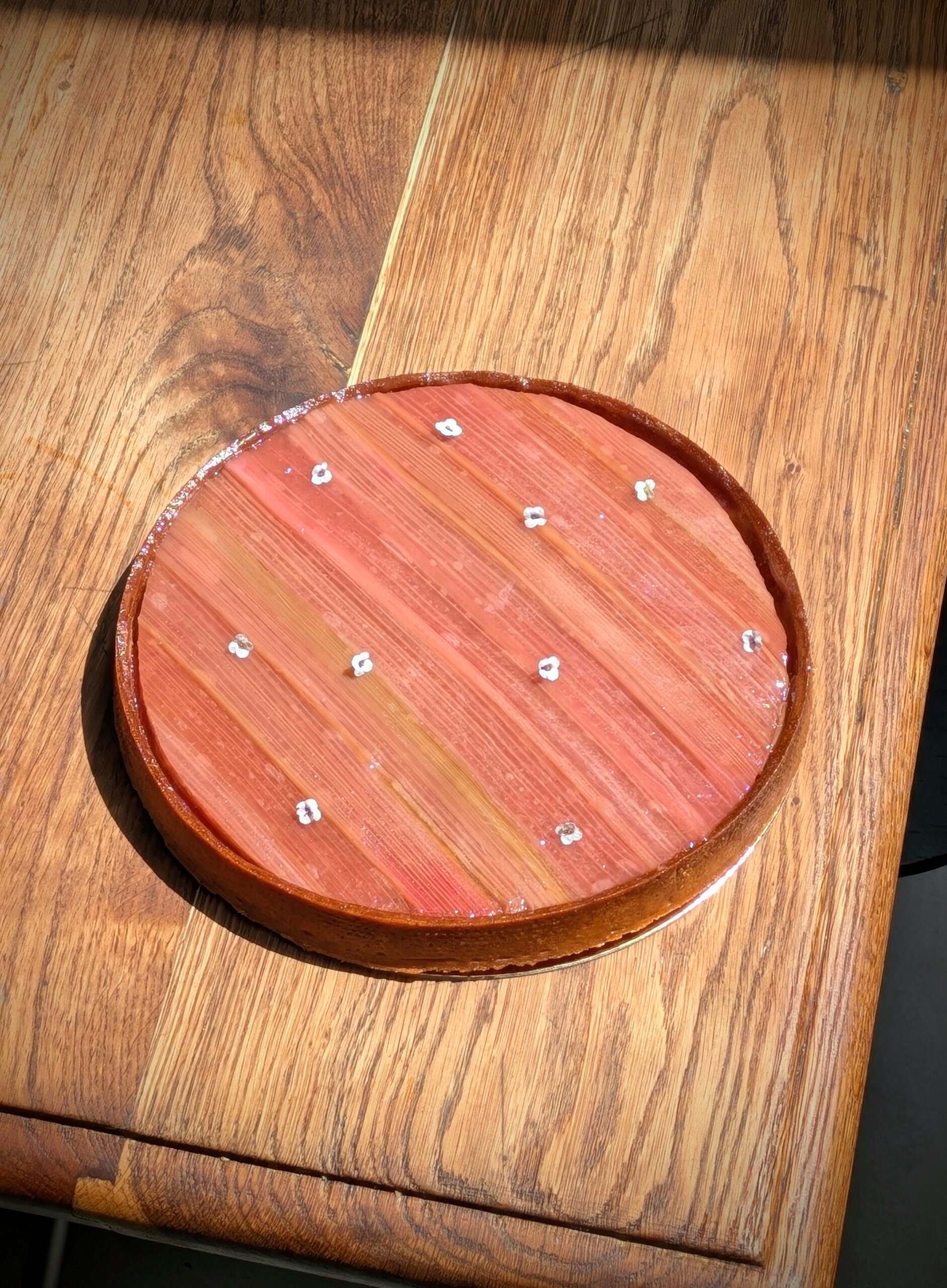 Tarte rhubarbe saison pâtisserie annecy savoie